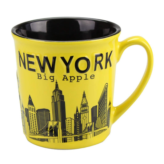 Torkia - New York Big Apple City Skyline Jumbo Ceramic Mugs - 12oz (Red)