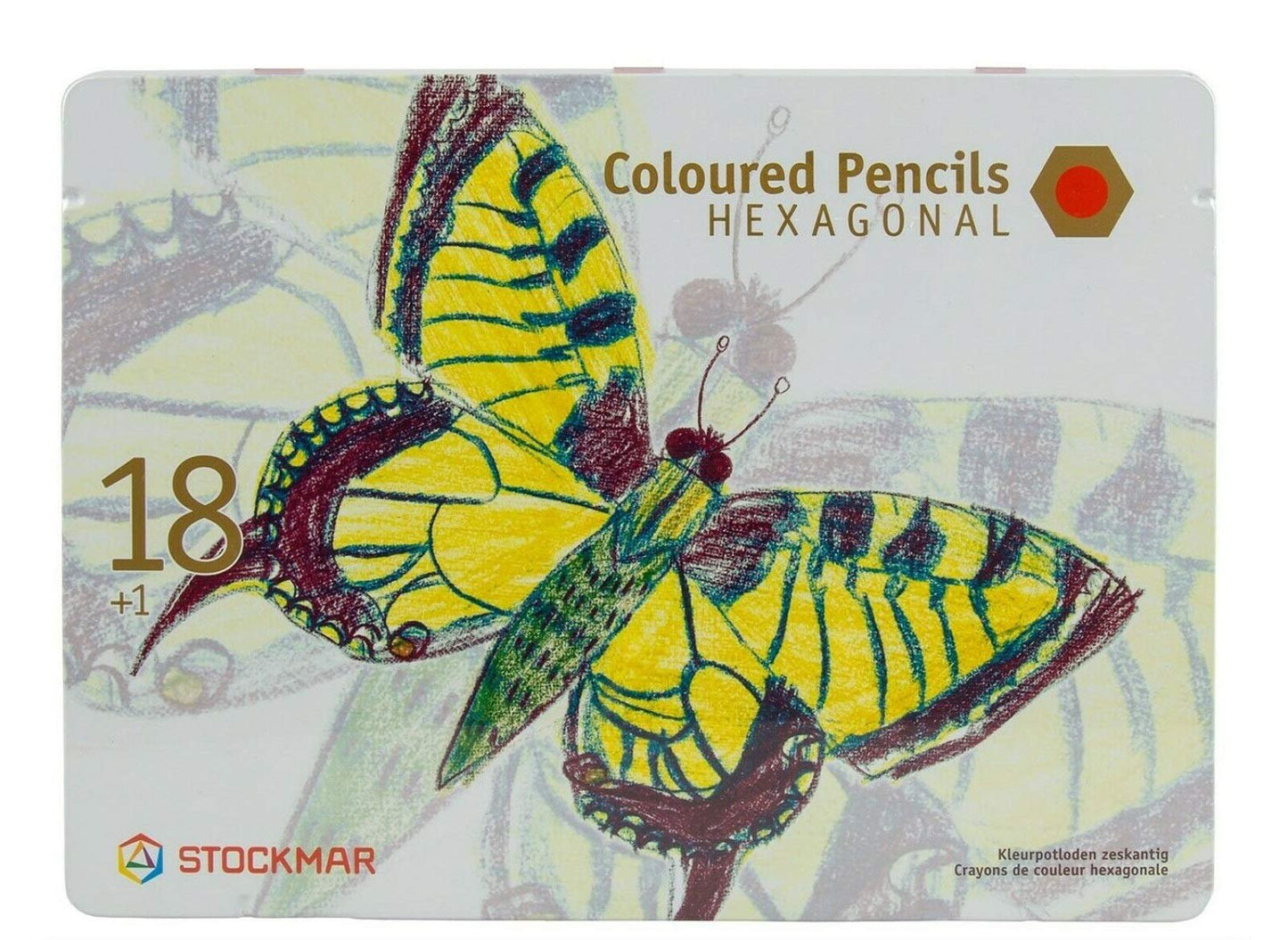 Stockmar Art Set: Opaque Colors, 18 FSC Certified Hexagonal Colored Pencils +1 Graphite Pencils and Drawing Pad (120 GSM)