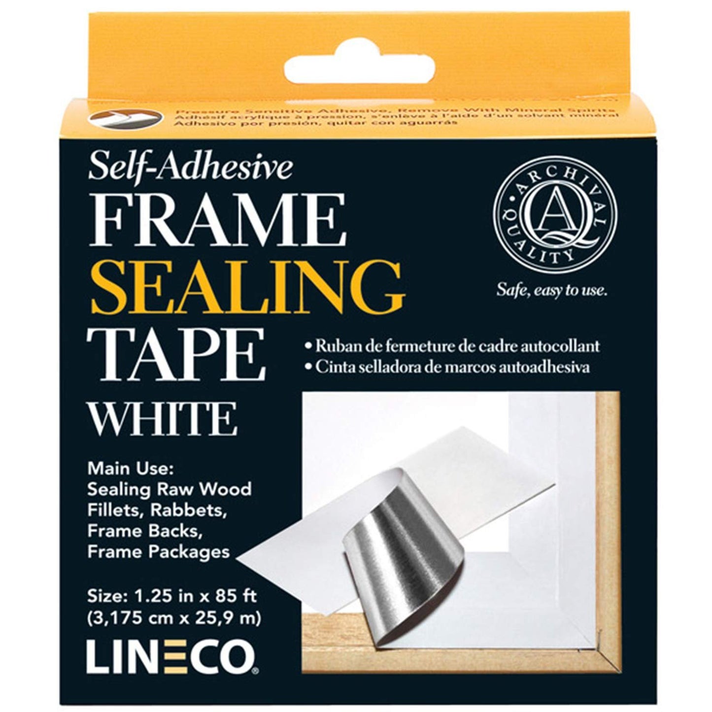 Lineco, Archival Self-Adhesive Frame Sealing Tape, Acid-Free, Non-Yellowing Tape for Sealing Frame Backing, DIY