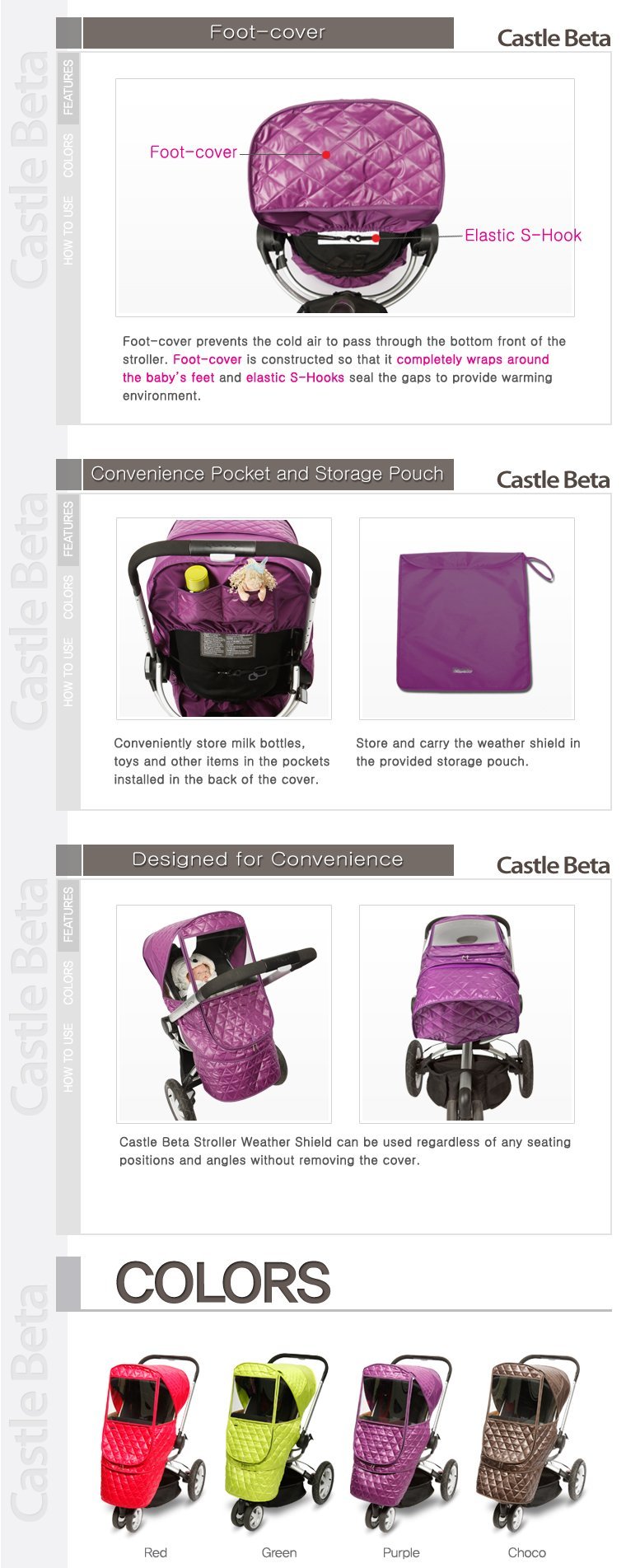 Manito Castle Beta Stroller Weather Shield