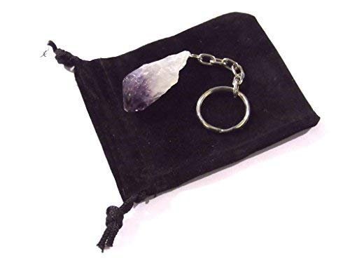 Zentron Crystal Collection: Gemstone Point Keychain with Velvet Bag