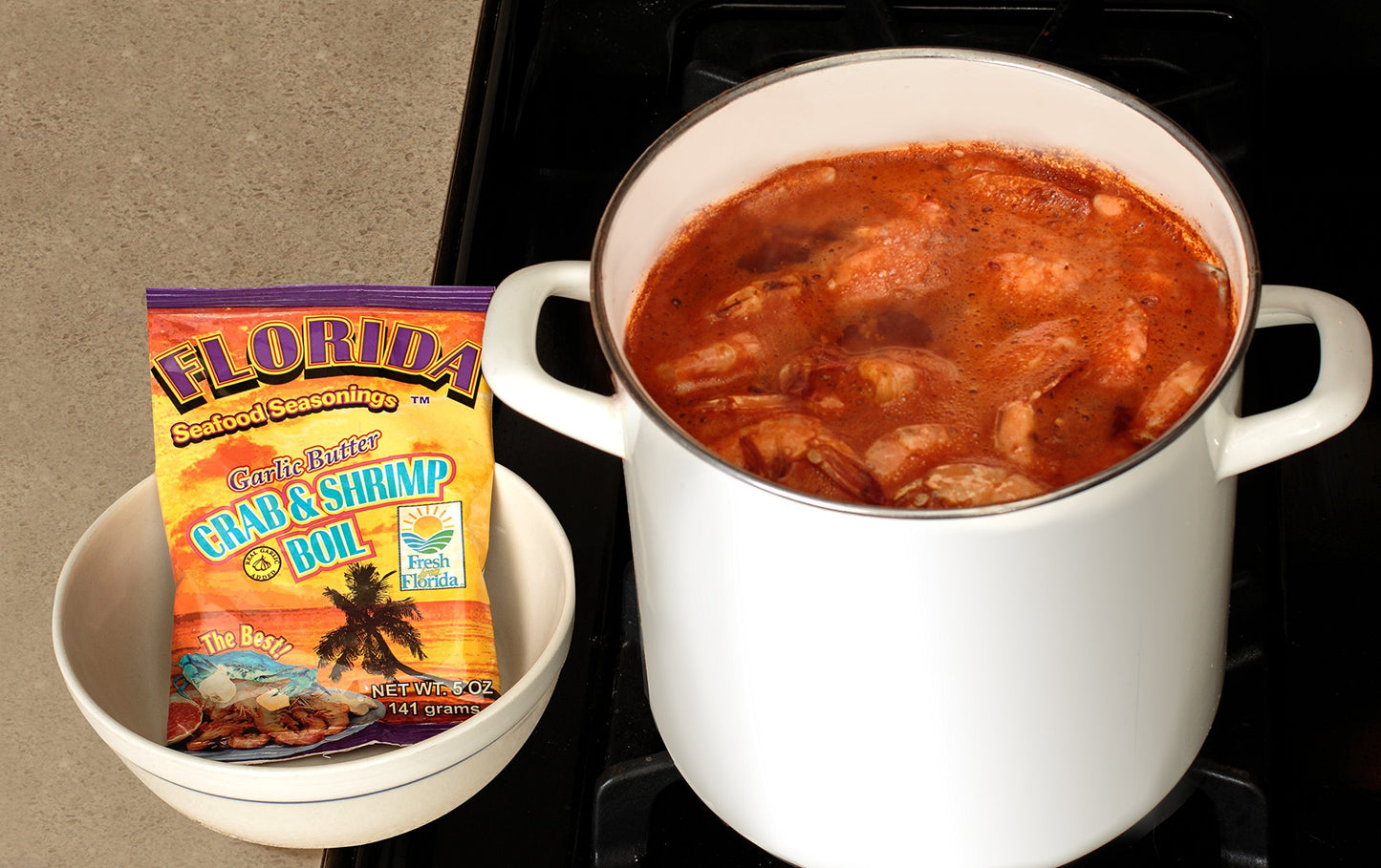 Crab Boil Seasoning by Florida Seafood Seasonings - 2 Pack x 1 lb(16 oz) - Garlic Butter Flavored - Crab & Shrimp Boil