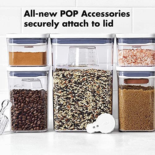 OXO Good Grips POP Container - Airtight Food Storage - 0.4 Qt Square (Set of 4) for Dried Herbs and More
