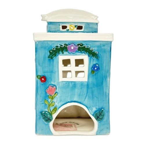 Blue Sky Clayworks Hello Kitty Floral Garden Flower Shop Candle House, 7.75-inch Height, Holiday Decoration, Red, 23279