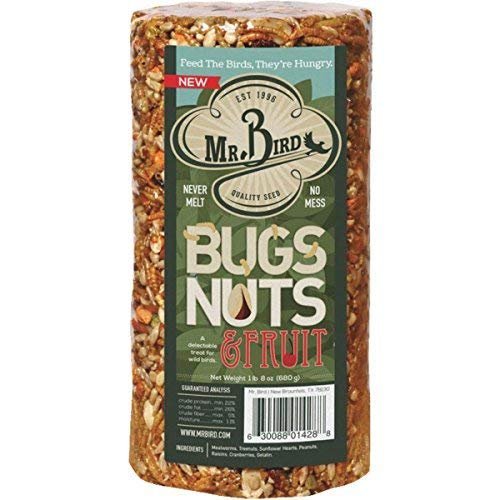Mr. Bird Bugs, Nuts, & Fruit Small Wild Bird Seed Cylinder 24 oz.