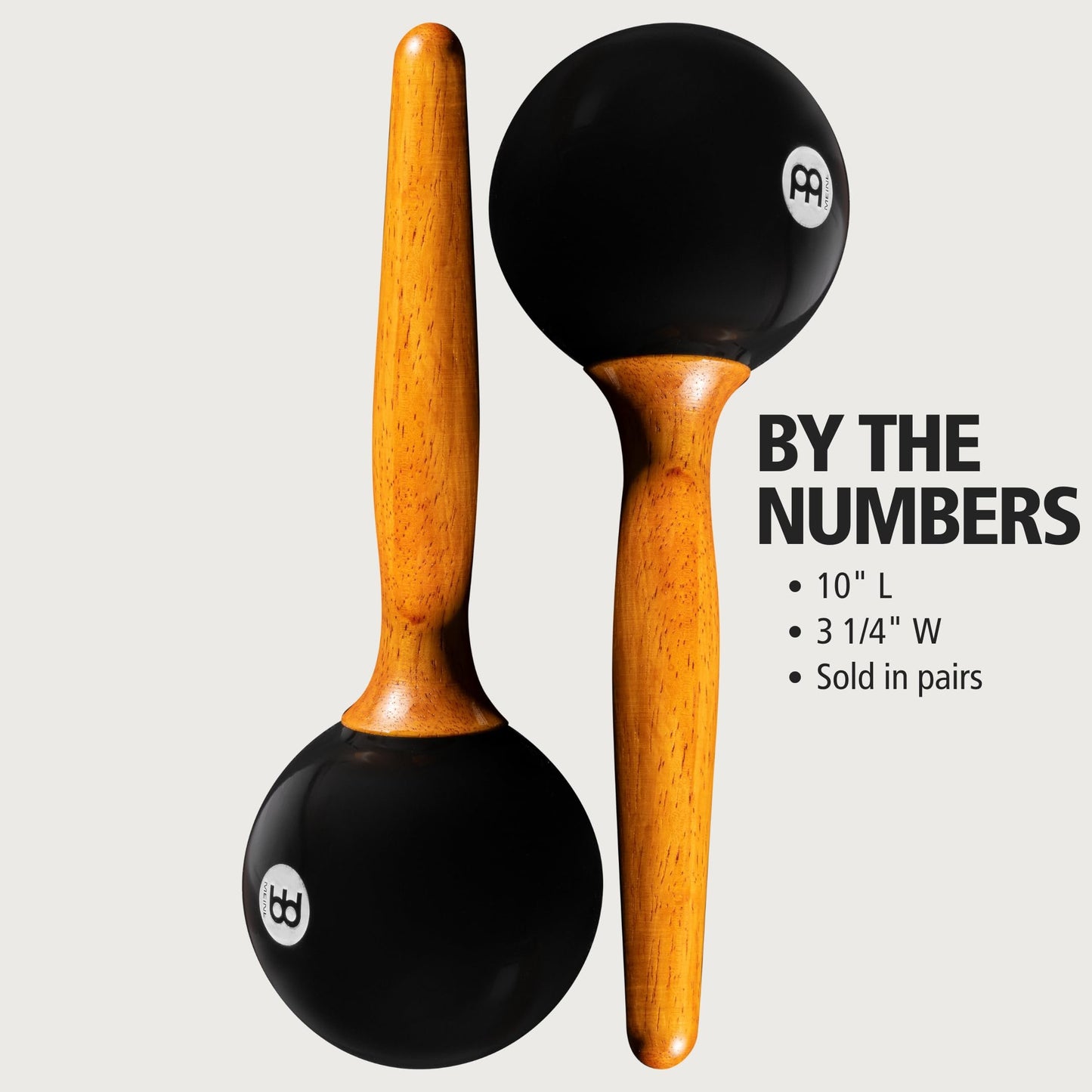 Live Maracas Hand Shaker Rattles with All-weather Synthetic Shells and Handles — NOT MADE IN CHINA — Great for Live Performances, 2-YEAR WARRANTY