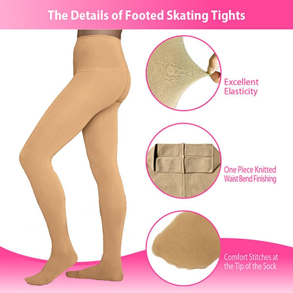 ChloeNoel Figure Skating Footed Tights TF8830