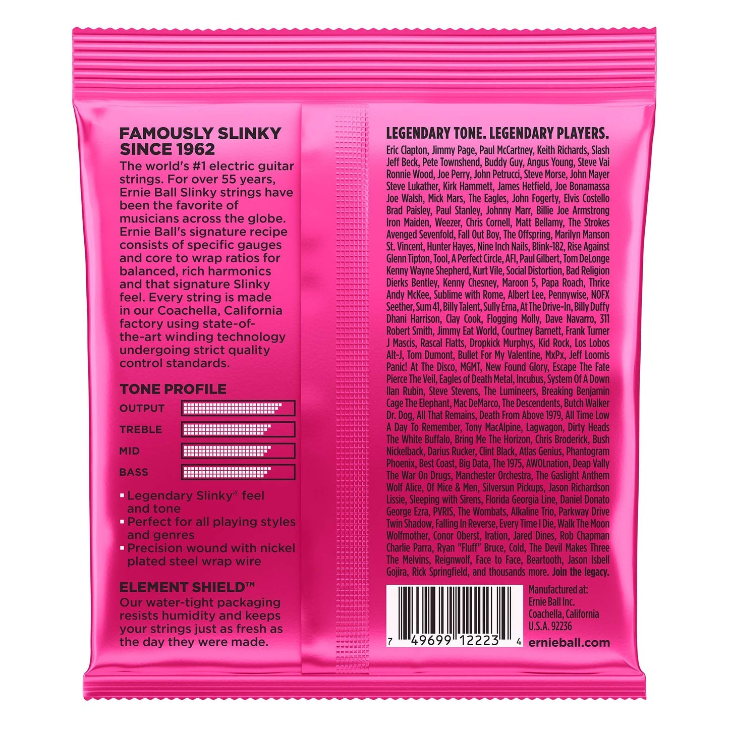 Ernie Ball Super Slinky Electric Guitar Strings, Nickel Wound, Lot/12, P02223