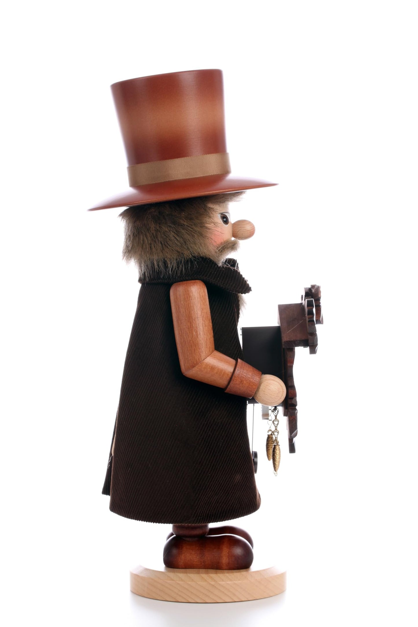 ANGIEHAIE German Christmas Nutcracker Blackforest Clockmaker Natural Colors - 41,5 cm / 16 inch - Christian Ulbricht
