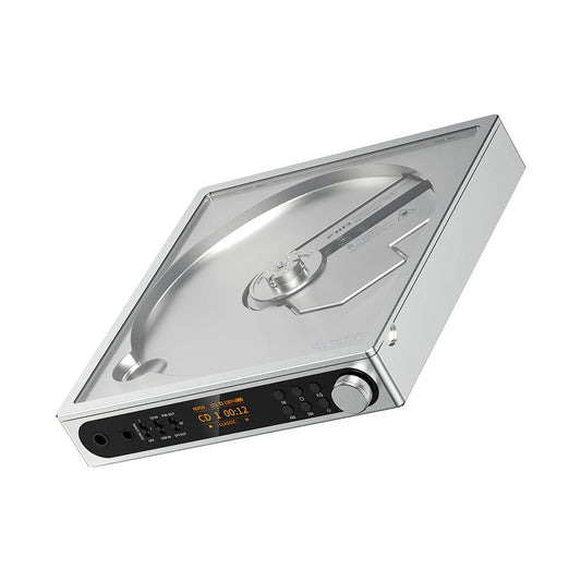 FiiO DM15 Portable Stereo CD Player with True 24Bit R2R DAC, 1150mW+1150mW High-Power Output, aptX Adaptive Bluetooth Transmitter, 24 Sound Presets, USB/CD HiFi Audio, HD Display (Silver)