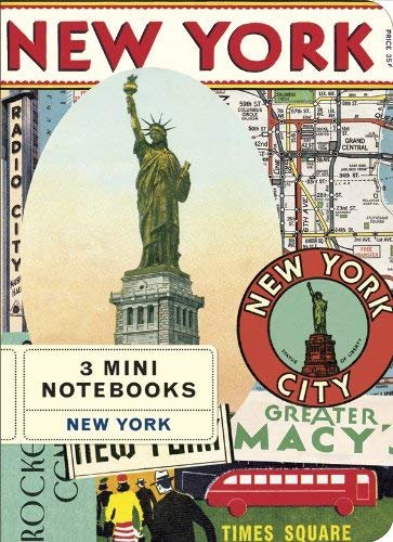 Cavallini Mini Notebooks New York 4 x 5, 3 Mini Notebooks