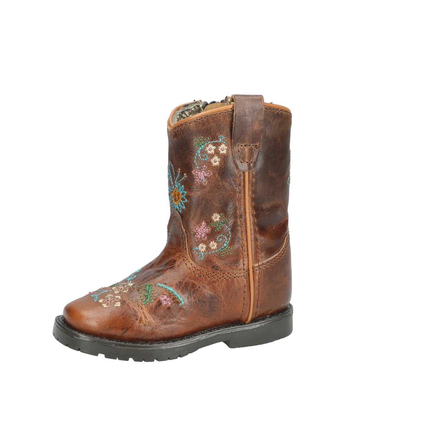 Smoky Mountain Women's Mesa Square Toe Pull On Brown Oil Distressed/Navy Crackle Boots