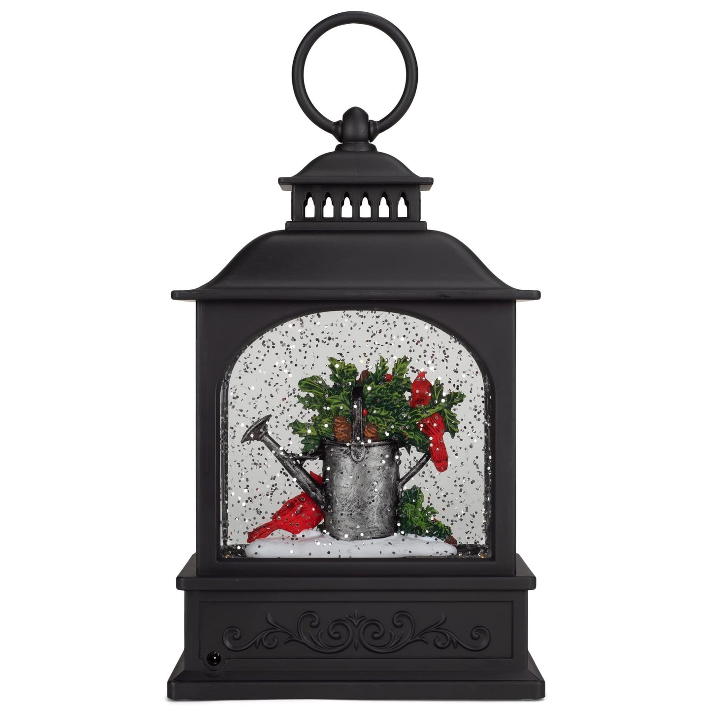 RAZ Imports 2022 Holiday Water Lanterns 9.75" Cardinals On Watering Can Lighted Water Lantern
