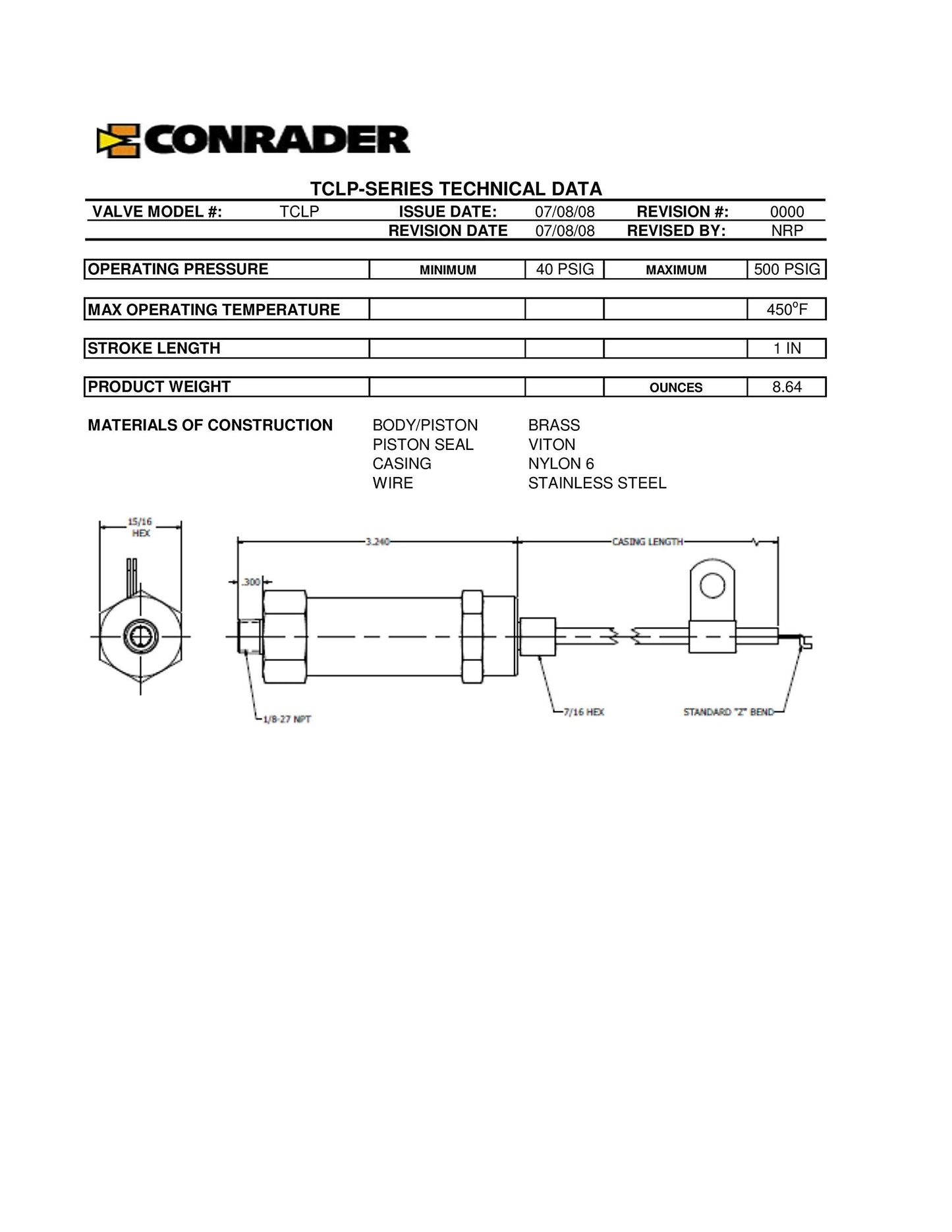 CONRADER Throttle Control Cable BULLWHIP for Gas AIR COMPRESSORS 8HP to 14HP (18" Cable)