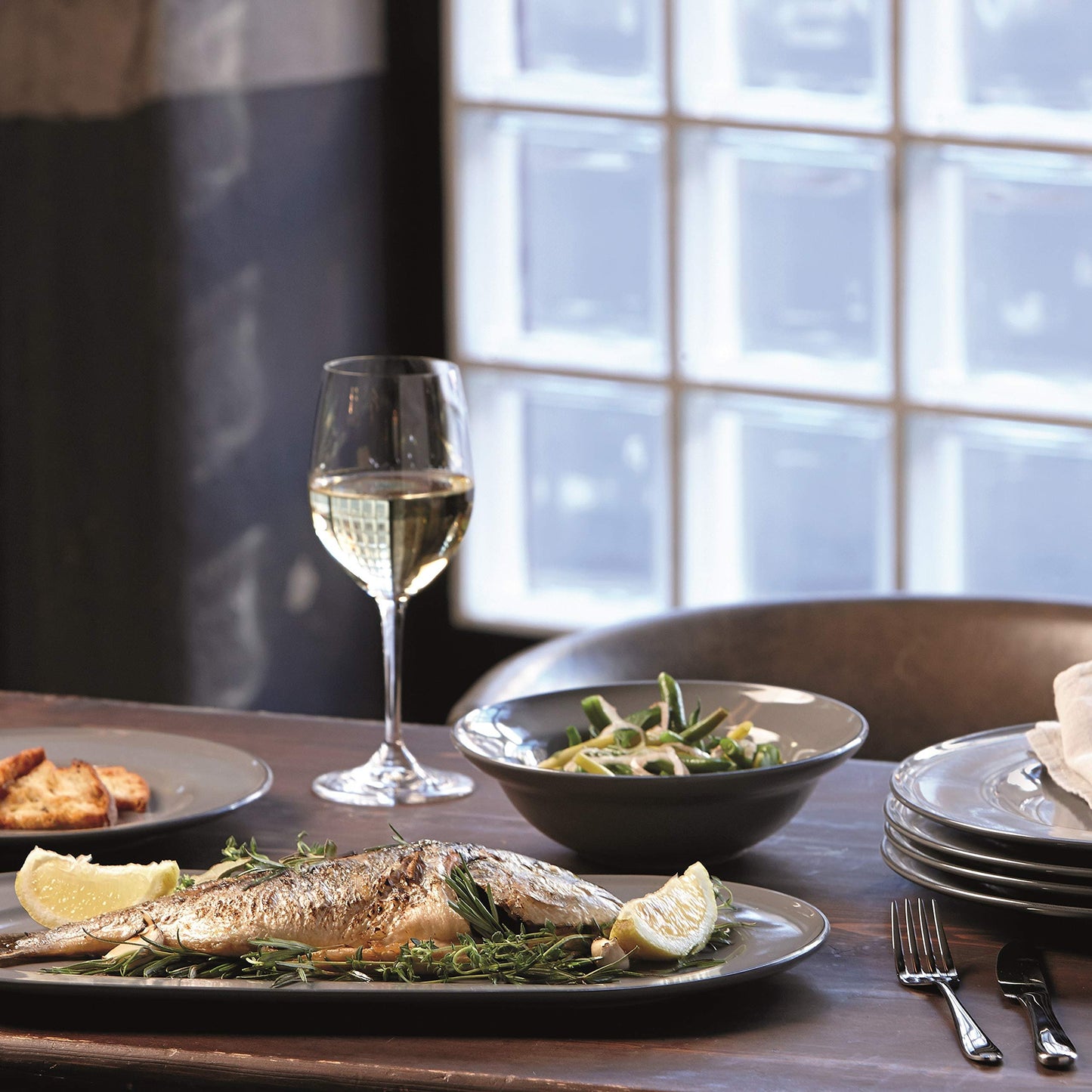 Royal Doulton Exclusively for Gordon Ramsay Union Street Café Grey 16- Piece Set