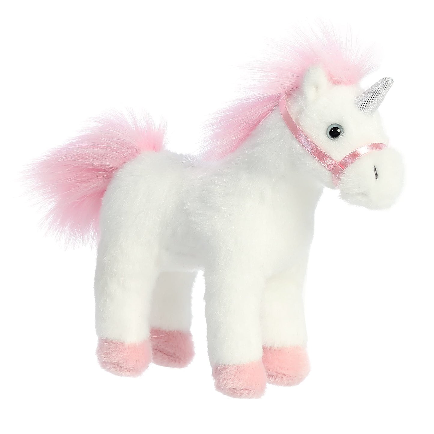 Aurora® Exquisite Breyer® Whinny Bits Unicorn Stuffed Animal - Realistic Detailing - Imaginative Play - White 7 Inches