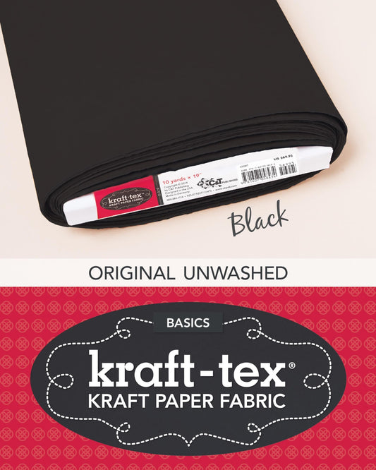 kraft-tex Bolt 19” x 10 yards, Black: Kraft Paper Fabric (kraft-tex Basics)