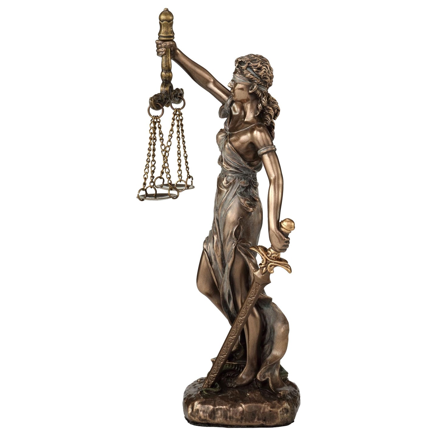 Veronese Design 6 1/2 Themis Greek Goddess of Justice Resin Sculpture Cold Cast Bronze Finish