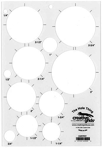 Creative Grids The Hole Thing Template Plastic Quilt Ruler - CGRTPHT