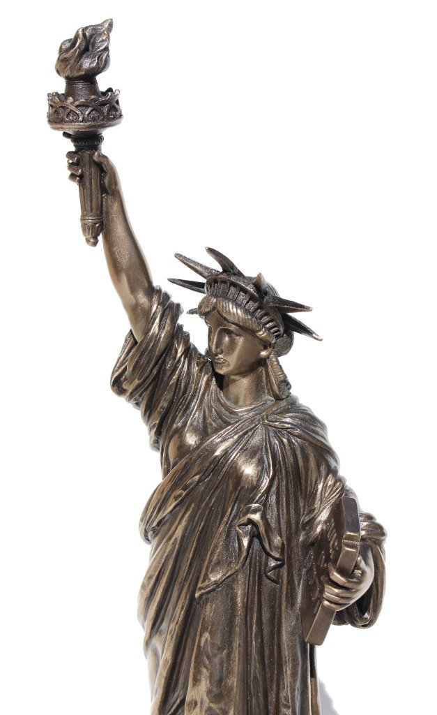 12.38 Inch The Statue of Liberty Cold Cast Bronze Sculpture Figurine