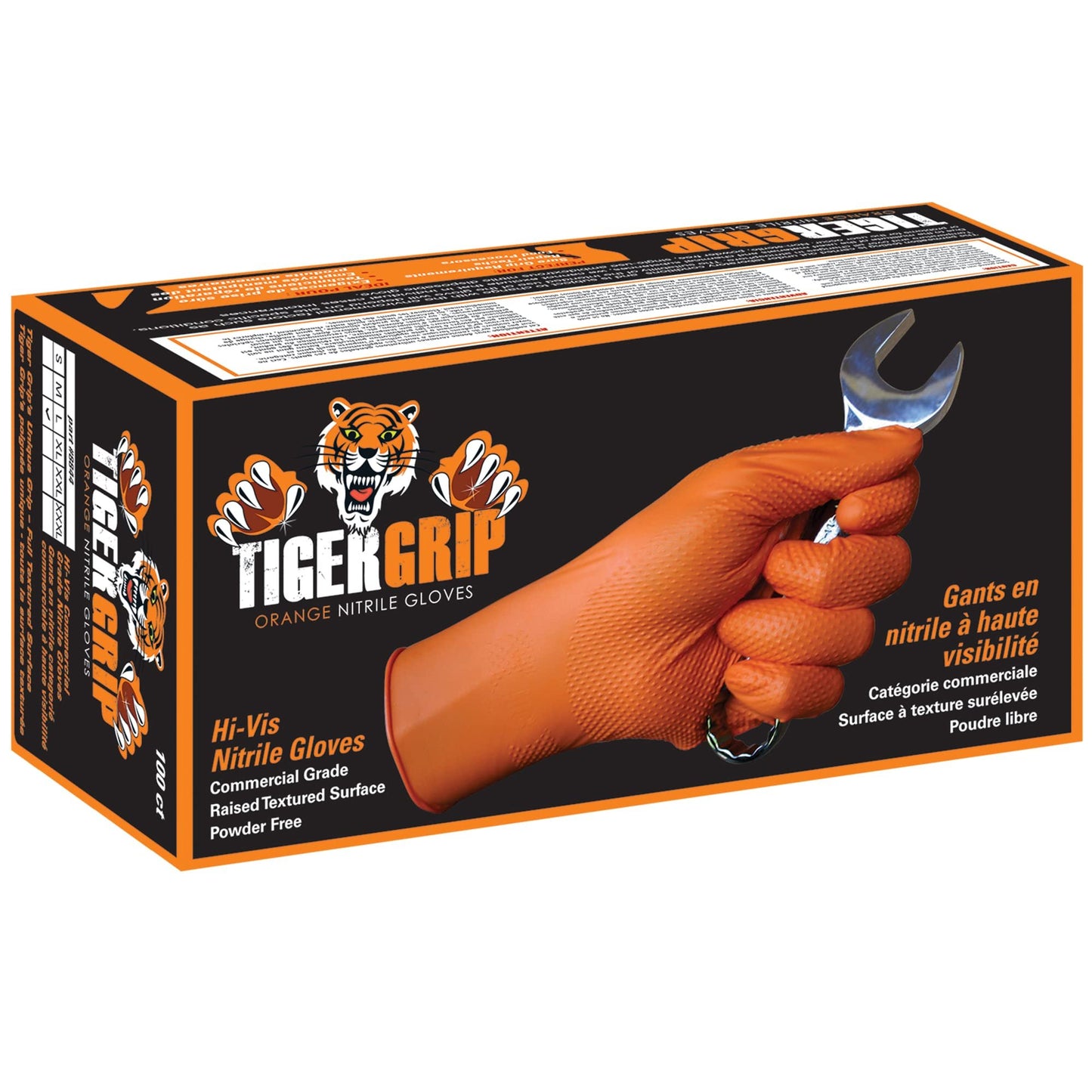 EPPCO Unisex-Adult Tigergrip Orange Nitrile Gloves