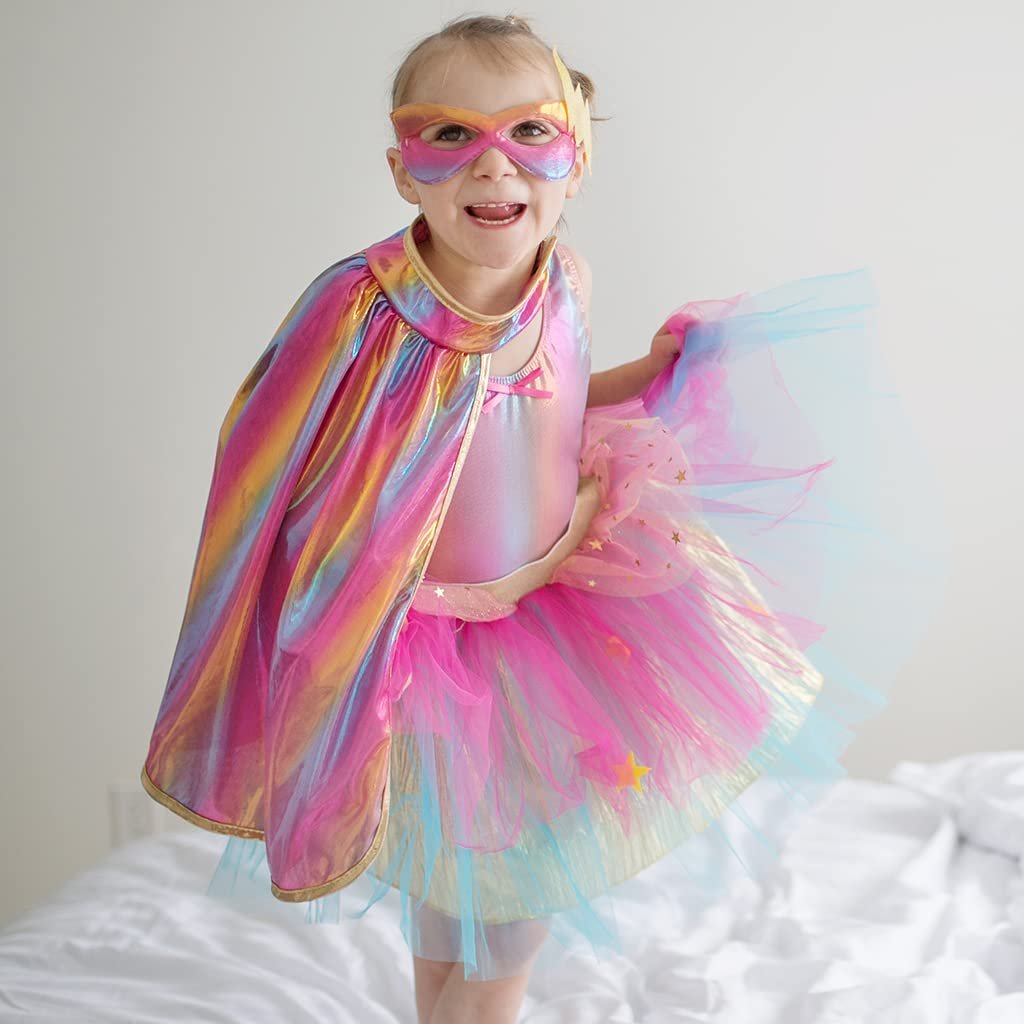 Costume / Super-Duper Tutu/Cape/Mask, Pink/Gold Size 4-6