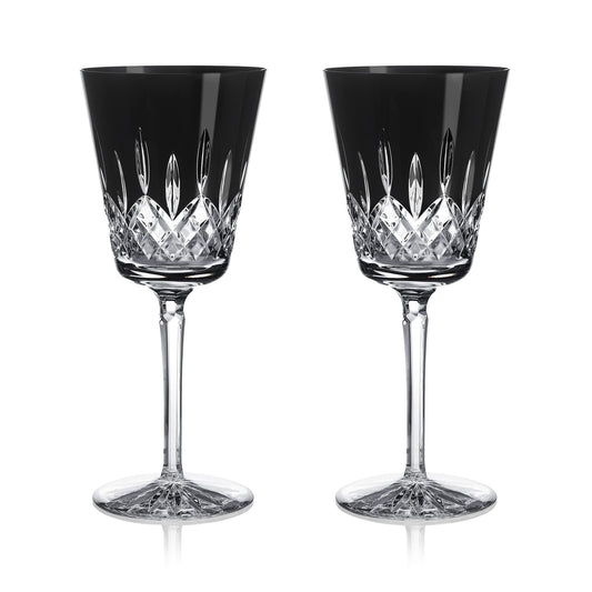 Waterford Lismore Black Large Goblet Set of 2