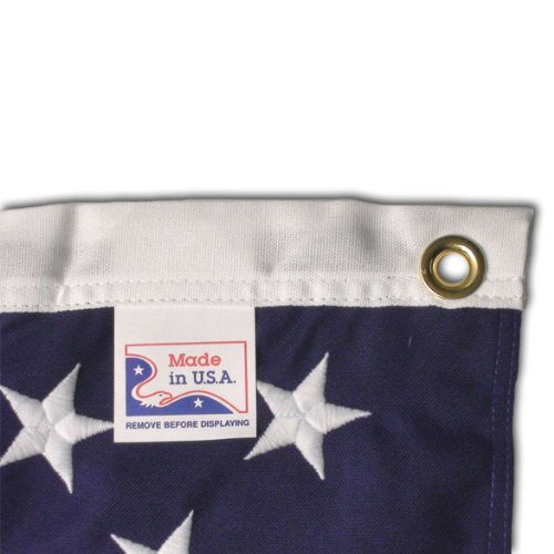Eder Flag – Poly-Max Outdoor U.S. Flag - Proudly Made in The USA - Extremely Durable - Reinforced Fly Stitching - Heavy-Duty Duck Cloth Headers - Quality Craftsmanship (5x9.5 Foot)