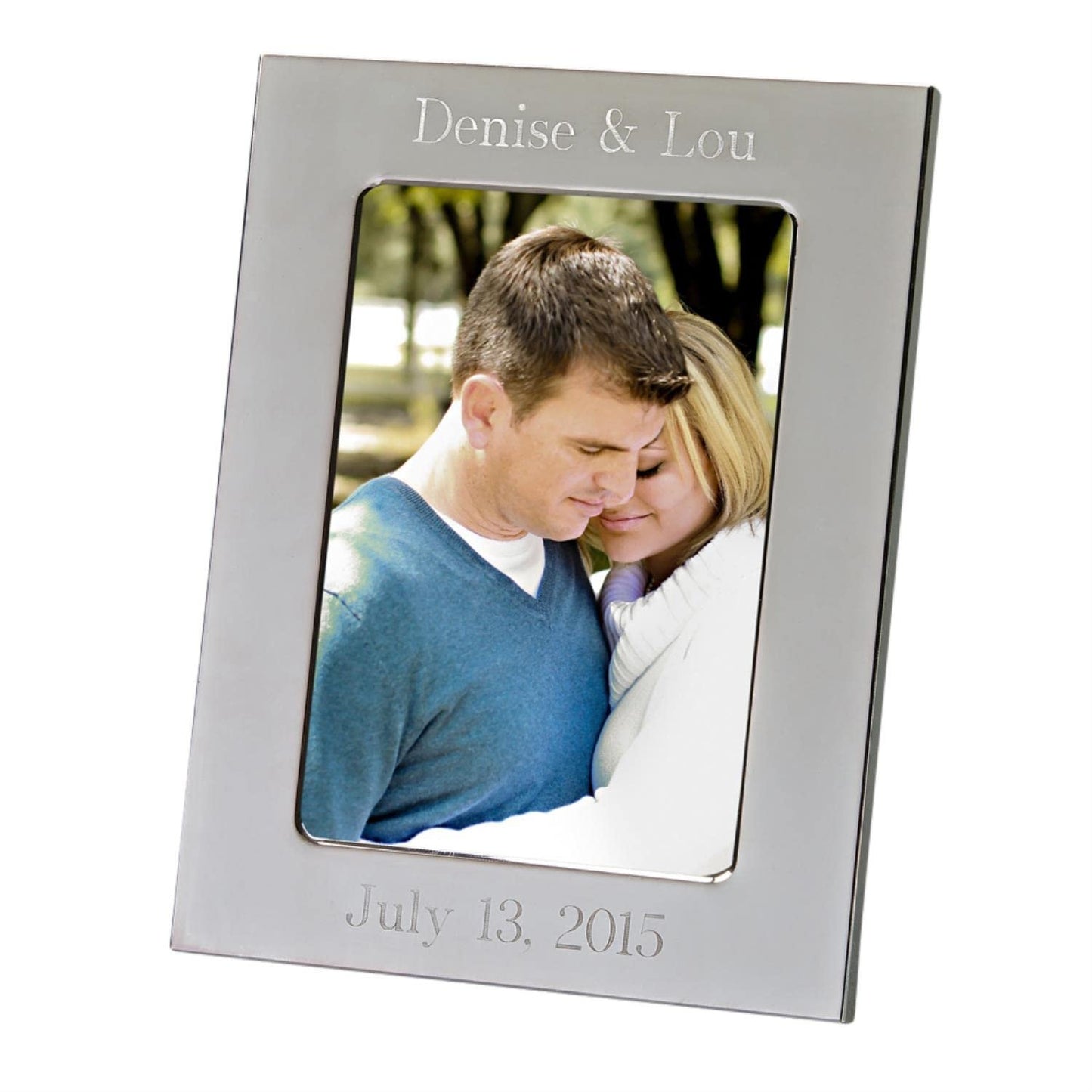 Creative Gifts Silhouette Photo Frame in Nickel (9 in. W x 7 in. H)