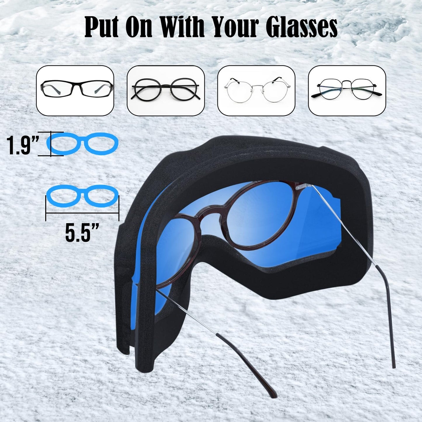 Daytona Helmets Snowboard Goggles - Anti Fog Ski Goggles For Men, Women & Youth - Anti Scratch Ski Goggles For UV Protection