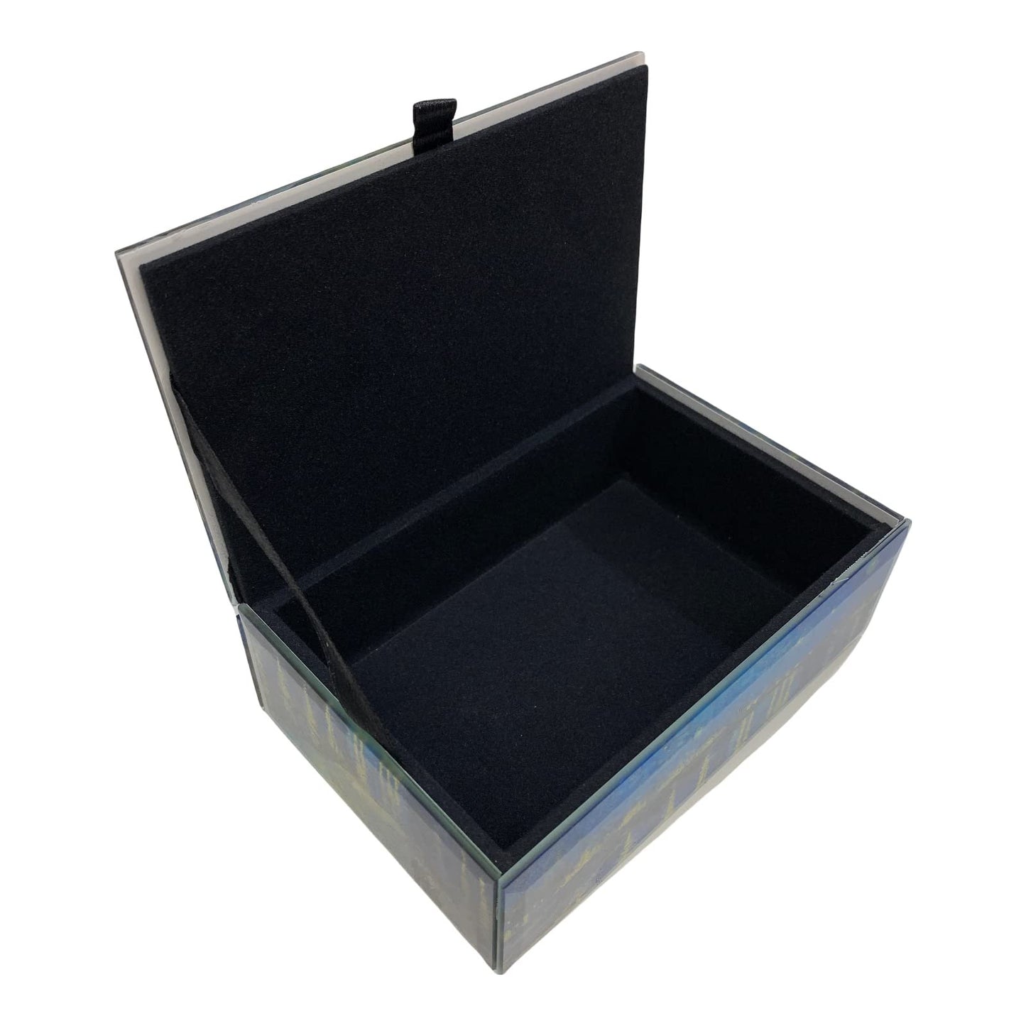 Value Arts Vincent Van Gogh Keepsake Box, Starry Night at the Rhone Jewelry & Trinkets Beveled Glass, Lined, Hinged Lid