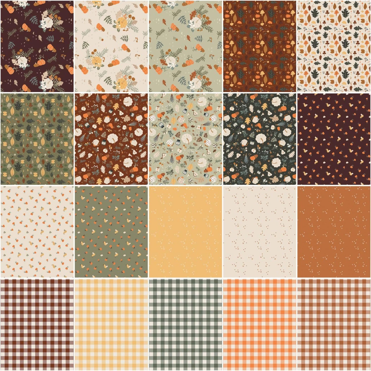 Simple Simon & Company Pumpkin Spice 20 Fat Quarters Riley Blake Designs FQ-14990-20, Assorted