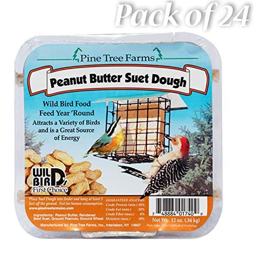 Set of 24 Pine Tree Farms Peanut Butter Suet Dough, 12 oz. Each