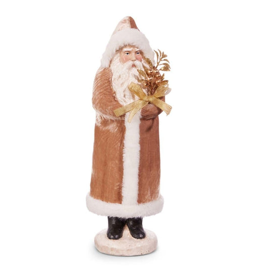 Raz Imports 2024 Good Tidings 17.25" Champagne Hooded Santa
