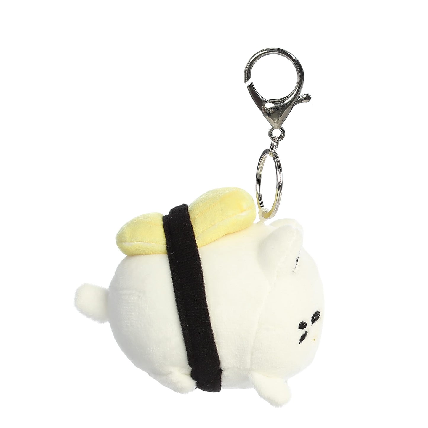 Aurora® Tasty Peach® Tamago Sushi Meowchi Clip-On Plush - White 3.5 Inches
