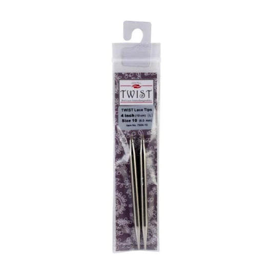 ChiaoGoo Needle Tips 4 inch (10cm) for Twist Red Lace Interchangeable Set Size US 10.75 (7mm) 7504-10.75
