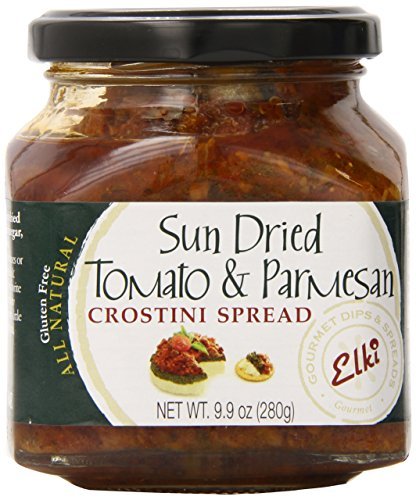 Elki's Gourmet Sundried Tomato and Parmesan Crostini Spread, 9.9 Ounce