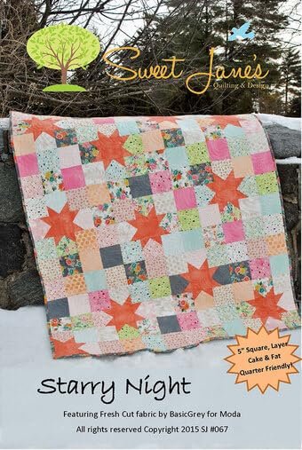 Jammin' Threads Starry Night Quilt Pattern by Sweet Jane's Quilting & Design, White