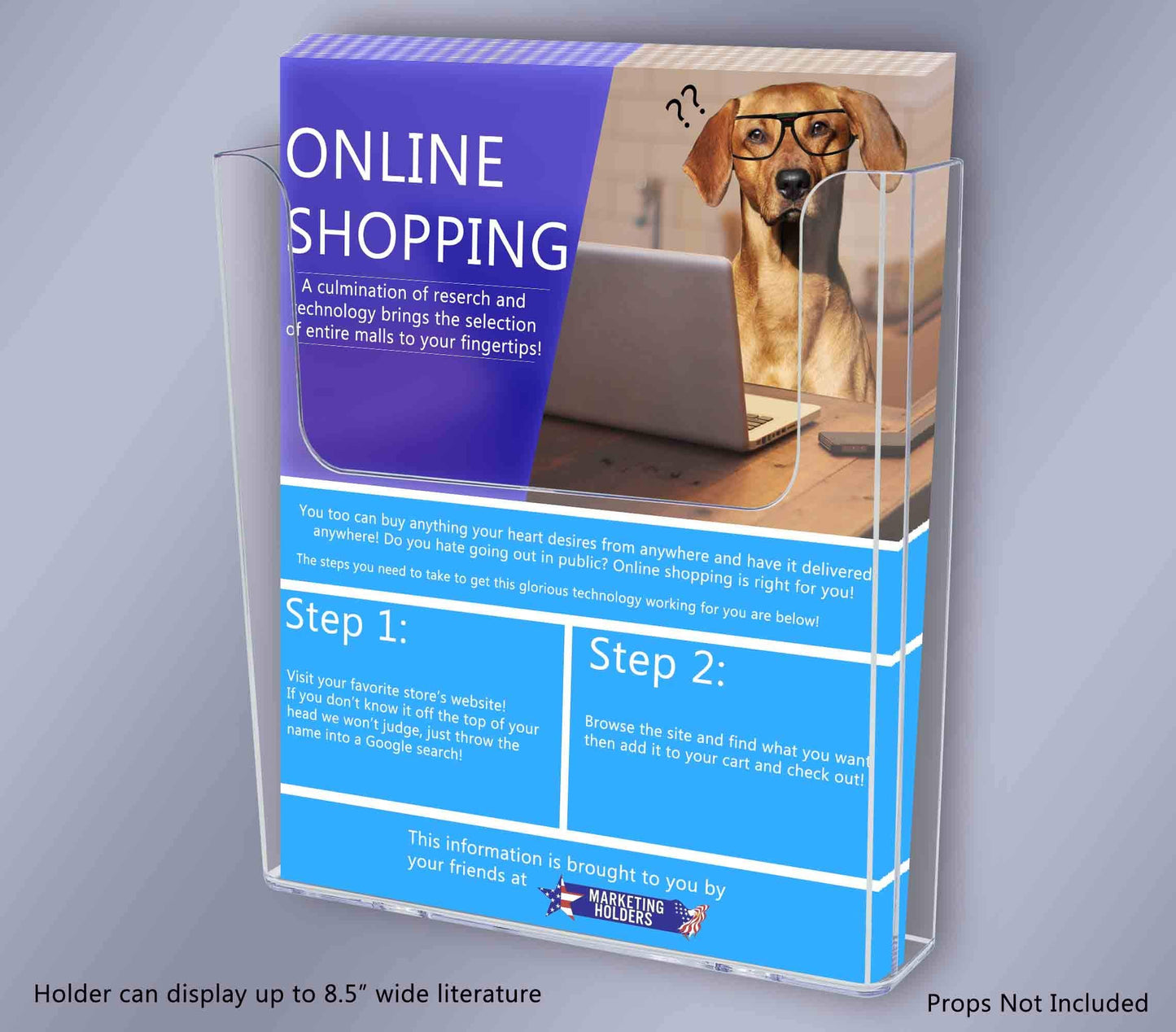 Marketing Holders Brochure Holder Indoor Outdoor Pamphlet Wall or Countertop