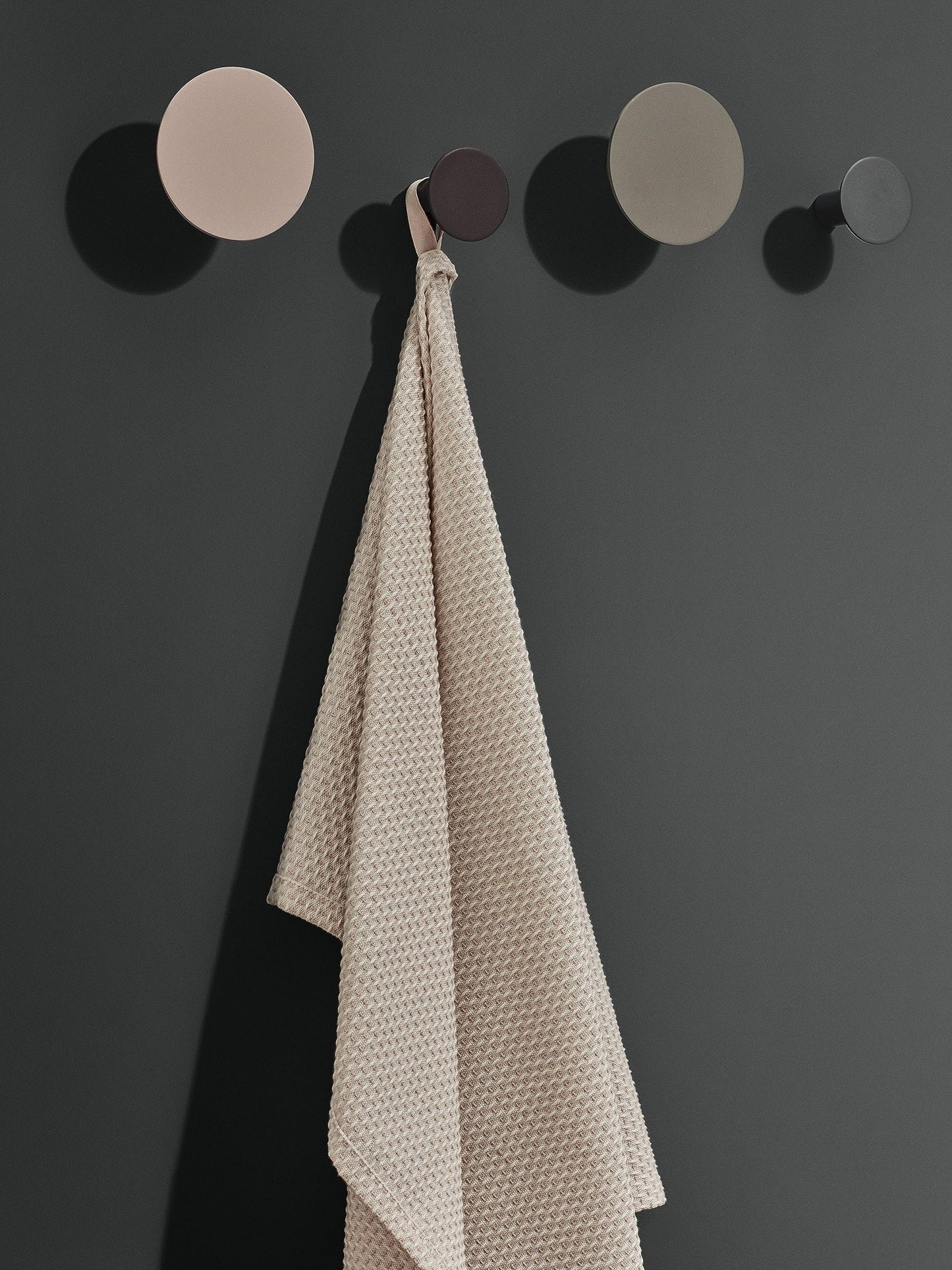Blomus Ponto Wall Hooks Round in 4 Colours (Cedar Wood) Set of 4
