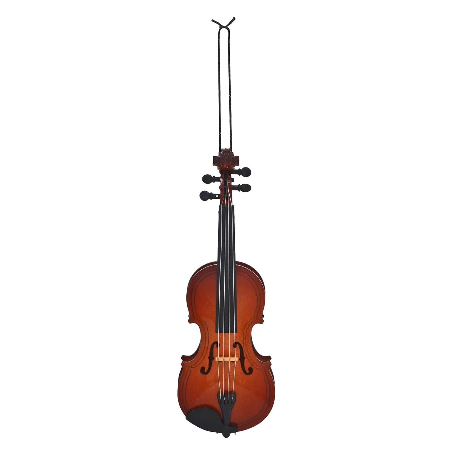 Broadway Gifts 5 Inch Brown Wood Violin Ornament Decoration