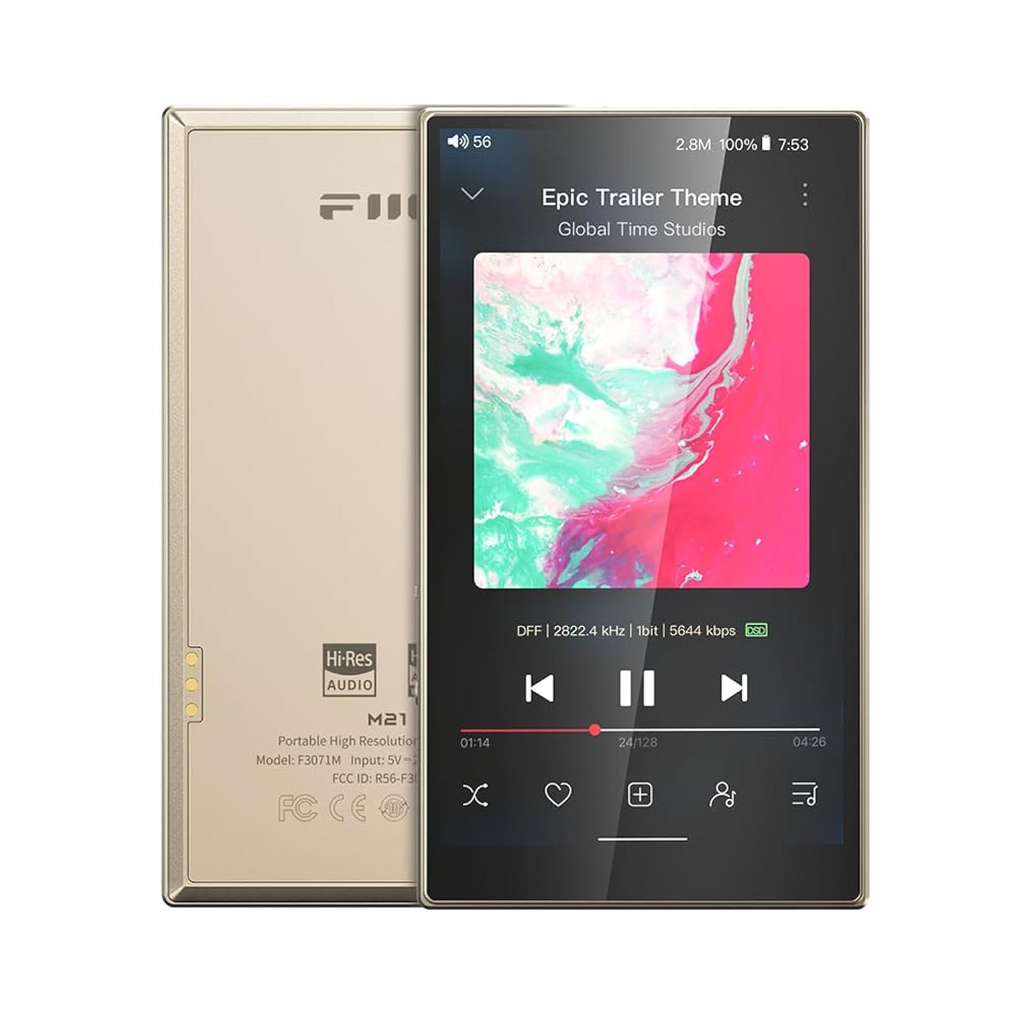 FiiO M21 Android 13 Portable Music Player MP3 Snapdragon 680 4* CS43198 DAC Chips Hi-Res Audio DSD Bluetooth LDAC