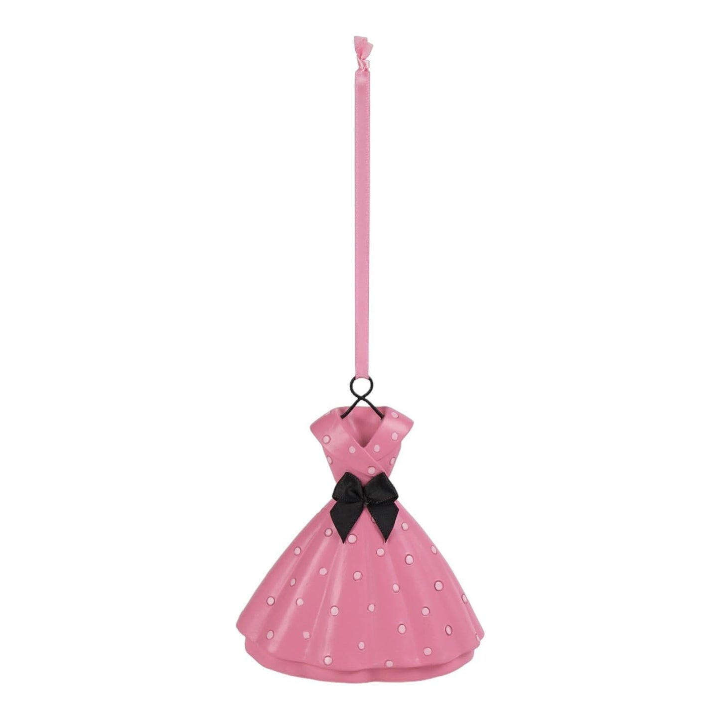 December Diamonds Bright Pink Party Dress Holiday Ornament Figurine – 6" Hand-Painted Festive Accent