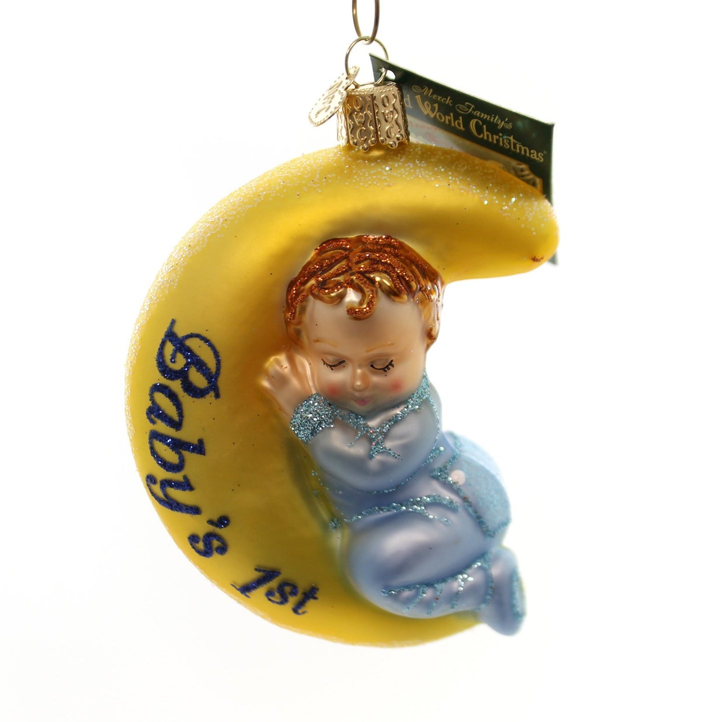 Old World Christmas Dreamtime Glass Ornament 10199 Blue