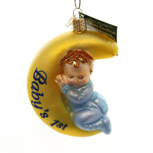 Old World Christmas Dreamtime Glass Ornament 10199 Blue