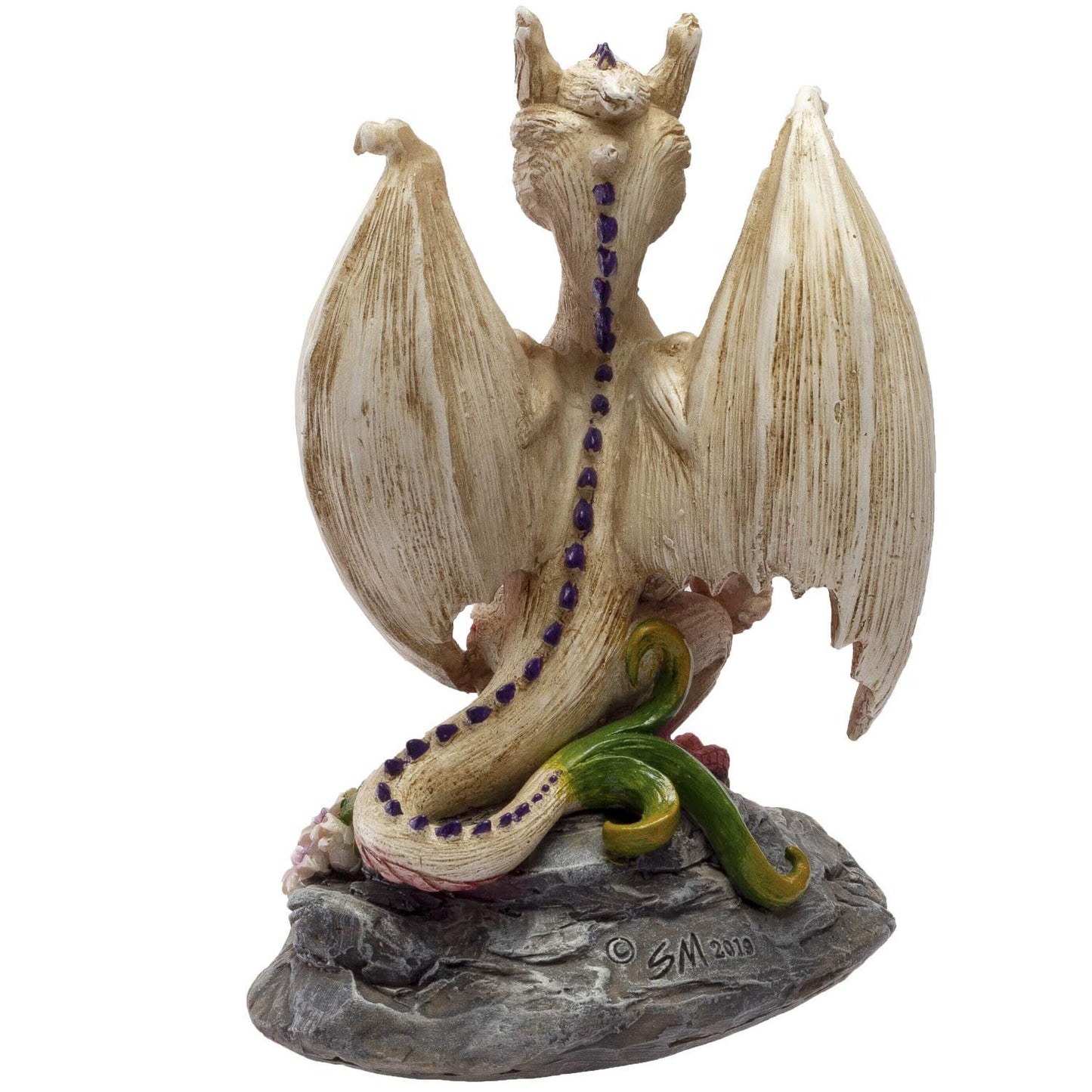 Pacific Giftware Garlic White Dragon Resin Figurine