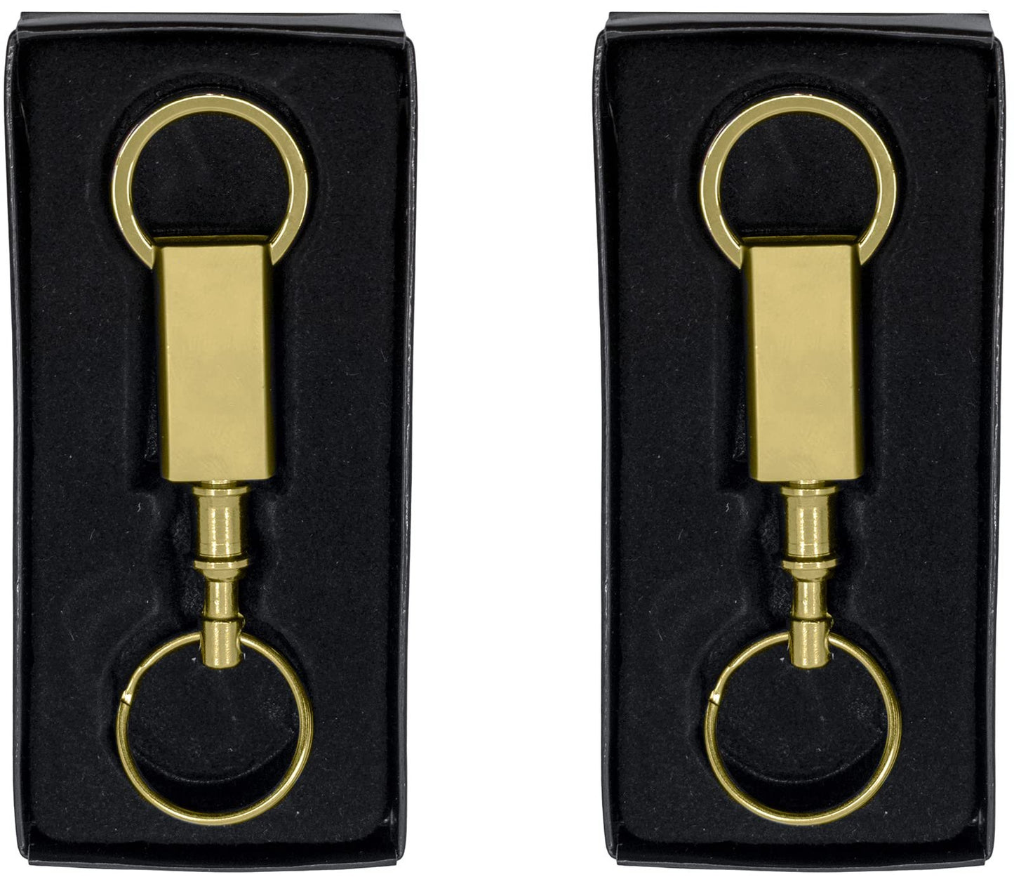 Stephanie Imports Set of 2 Quick Release, Detachable Valet Keychains With Dual Key Rings