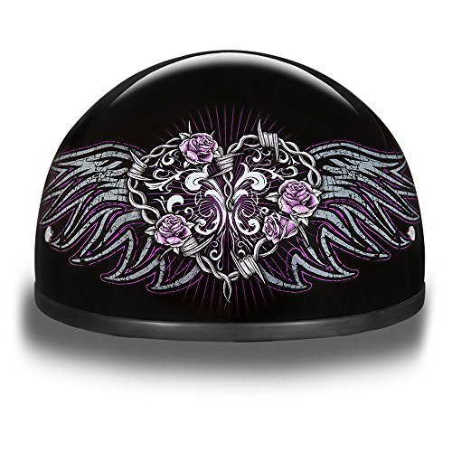 Daytona Helmets Half Skull Cap Motorcycle Helmet – DOT Approved [Graphics]…
