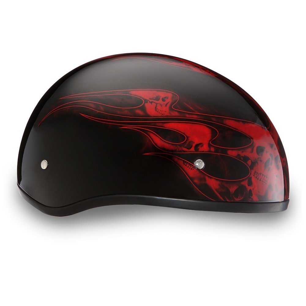 Daytona Helmets Half Skull Cap Motorcycle Helmet – DOT Approved [Graphics]…