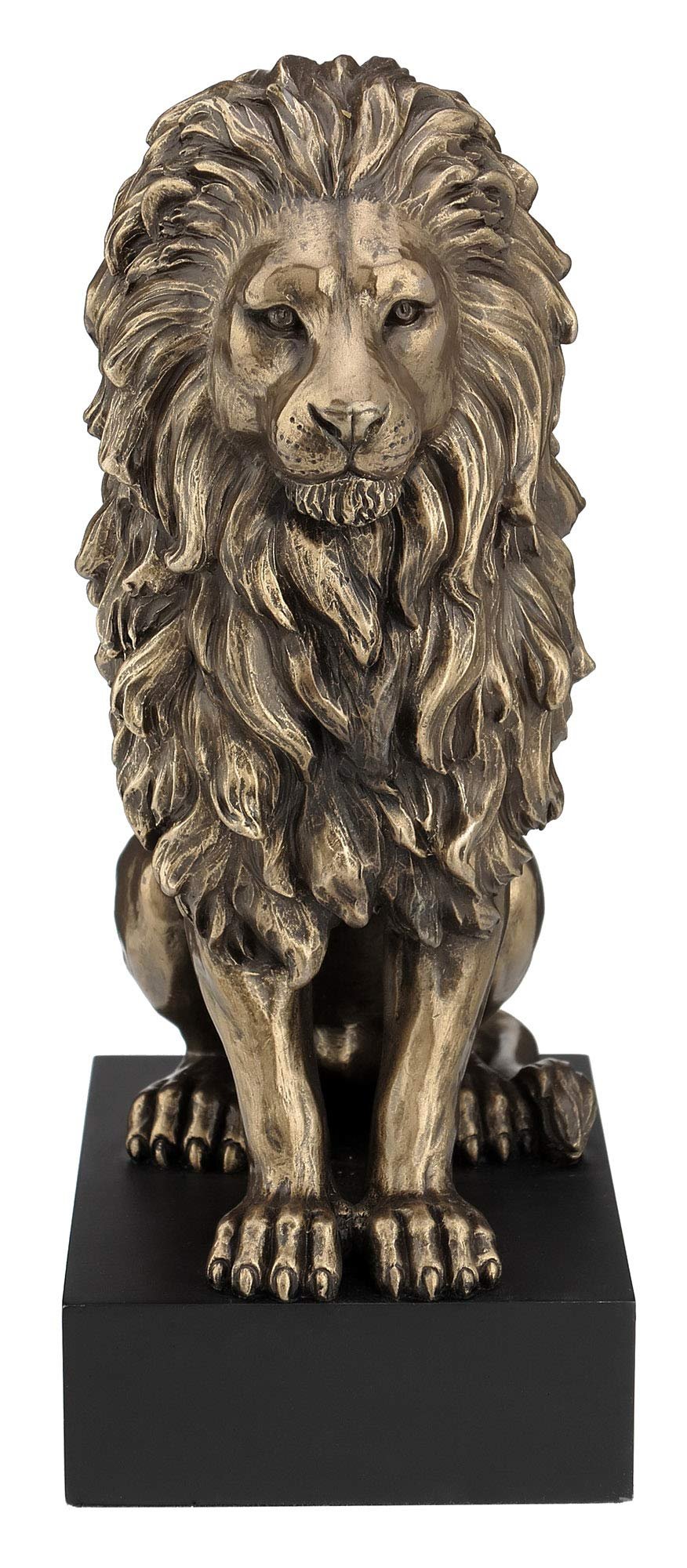 Veronese Design 8 7/8 Inch Lion Sitting On Plith Sculpture Collectible Figurine